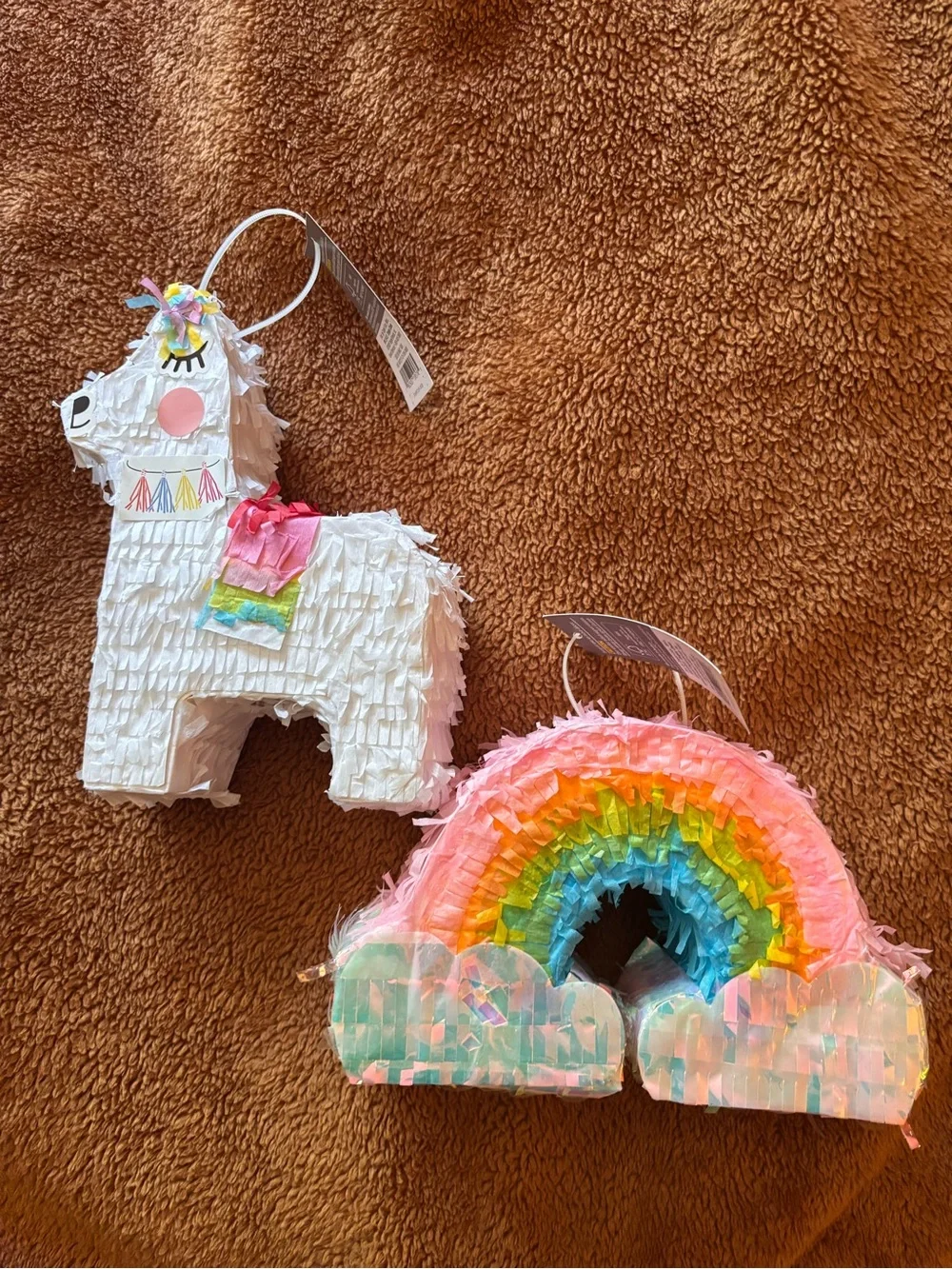 Spritz Mini Llama Pinata & Mini Rainbow Pinata